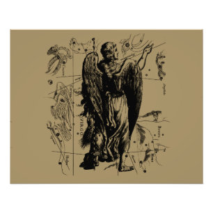 Virgo Constellation Hevelius 1690 aug 23 september Foto Afdruk