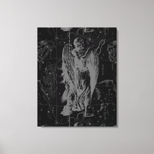 Virgo Constellation Hevelius 1690 Canvas Afdruk (Voorkant)
