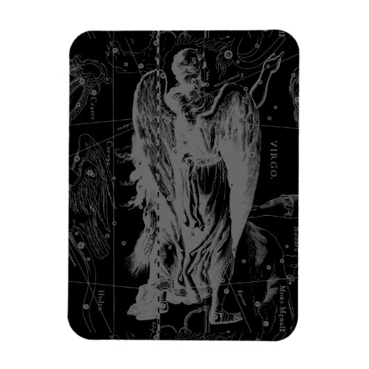 Virgo Constellation Hevelius 1690  Magneet (Verticaal)