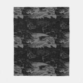 Virgo Constellation Hevelius 1690 on Black Fleece Deken (Voorkant)