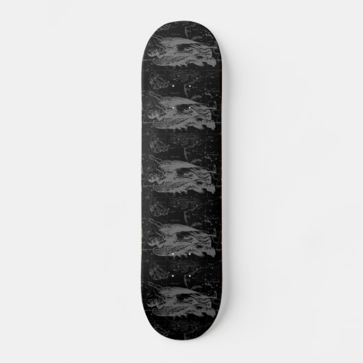 Virgo Constellation Hevelius 1690 on Black Persoonlijk Skateboard (Voorkant)