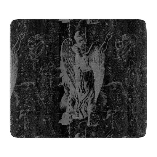 Virgo Constellation Hevelius 1690 on Black Snijplank (Voorkant)