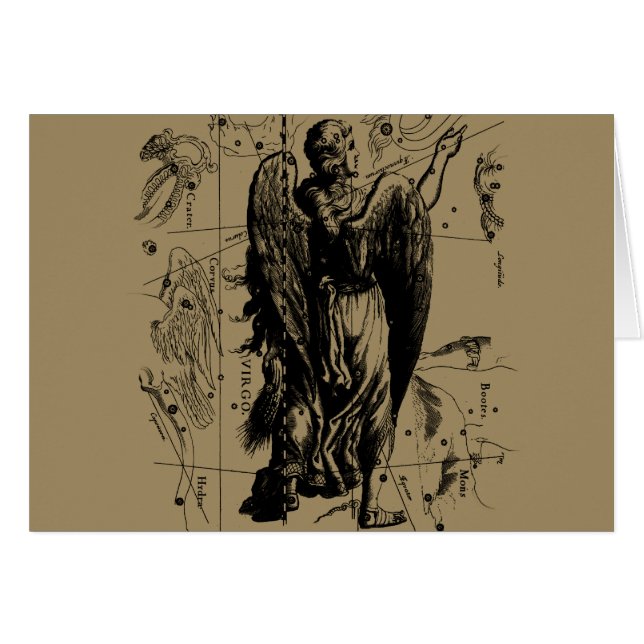 Virgo Constellation Hevelius Etching Style (Voorkant Horizontaal)