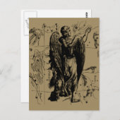 Virgo Constellation Hevelius Etching Style Briefkaart (Voorkant / Achterkant)