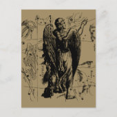 Virgo Constellation Hevelius Etching Style Briefkaart (Voorkant)