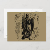 Virgo Constellation Hevelius Etching Style Briefkaart (Voorkant / Achterkant)