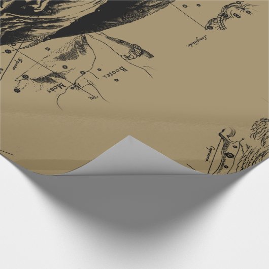 Virgo Constellation Hevelius Etching Style Cadeaupapier (Hoek)