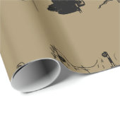 Virgo Constellation Hevelius Etching Style Cadeaupapier (Rol Hoek)