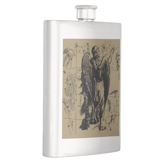 Virgo Constellation Hevelius Etching Style Heupfles (Rechts)