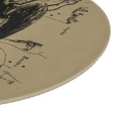 Virgo Constellation Hevelius Etching Style Snijplank (Hoek)