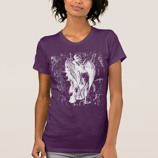 Virgo Constellation Map Hevelius 1690 Mode T-shirt (Voorkant)