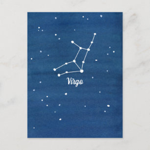 Virgo Constellation Stars Indigo Blue Briefkaart