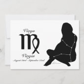 Virgo Constellation/Zodiac Invitation Kaart (Voorkant)