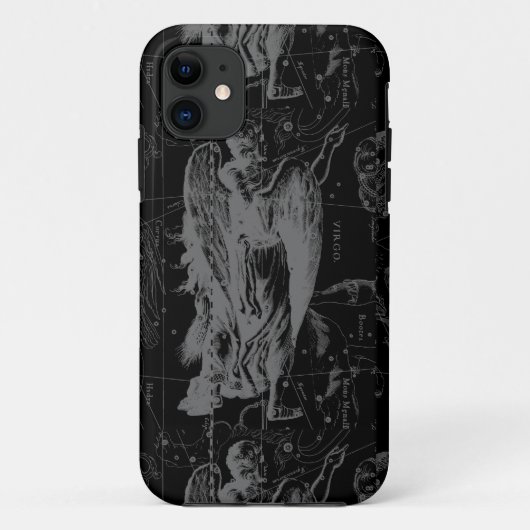Virgo Constellation Zodiac Map Hevelius 1690 Case-Mate iPhone Case (Achterkant)