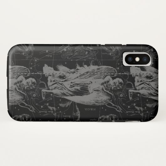 Virgo Constellation Zodiac Map Hevelius 1690 Case-Mate iPhone Case (Achterkant (horizontaal))