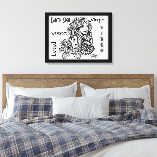 Virgo: de dierentuin van de maagd canvas afdruk (Insitu (Slaapkamer))