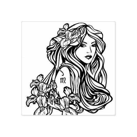 Virgo de dierentuin van de maagd rubberstempel (Afrduk)