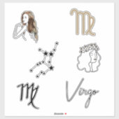 Virgo: de eerste verjaardag astrologie van het maa sticker (Vel)