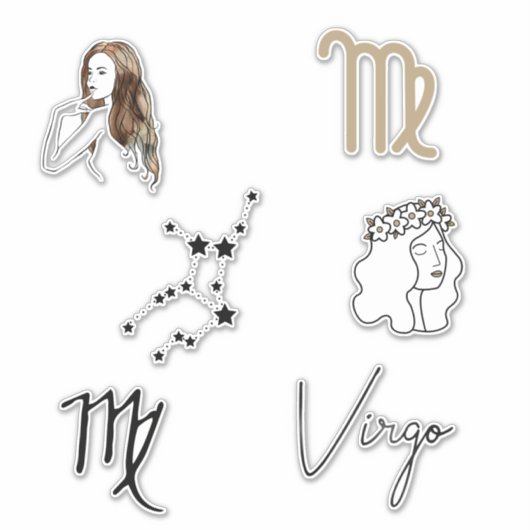 Virgo: de eerste verjaardag astrologie van het maa sticker (Voorkant)