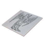 Virgo (de Maagd) is een illustratie uit de 'Poeti' Tegeltje (Zijkant)