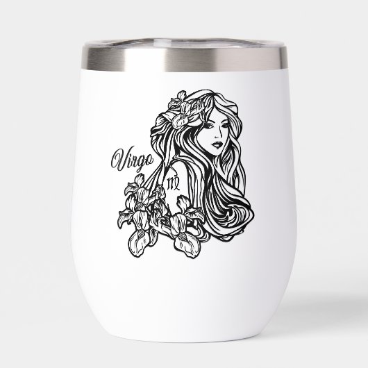 Virgo de maagd Zodiac Glass (Achterkant)