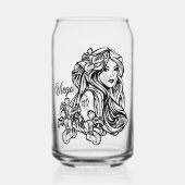 Virgo de maagd Zodiac Glass Blikvorm Glas (Voorkant)