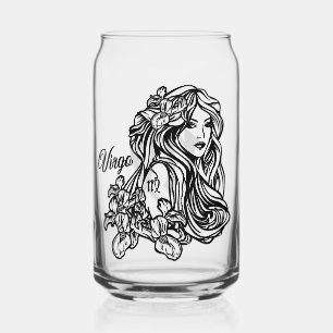 Virgo de maagd Zodiac Glass Blikvorm Glas