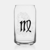 Virgo de maagd Zodiac Glass Blikvorm Glas (Achterkant)
