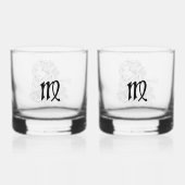 Virgo de maagd Zodiac Glass Whisky Glas (Achterkant)