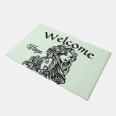 Virgo de maagd Zodiac Green Deurmat (Schuin)