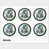 Virgo de maagd Zodiac Green Ronde Sticker (Vel)