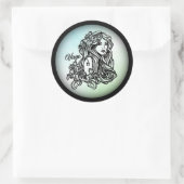 Virgo de maagd Zodiac Green Ronde Sticker (Tas)