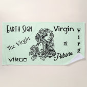 Virgo de maagd Zodiac Green Strandlaken (Voorkant)