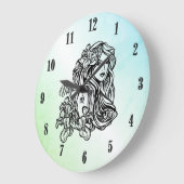 Virgo De Maagd Zodiac Mint Grote Klok (Hoek)