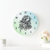 Virgo De Maagd Zodiac Mint Grote Klok (Huis)