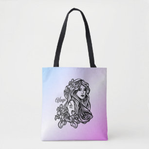 Virgo De Maagd Zodiac Paars Tote Bag