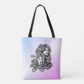 Virgo De Maagd Zodiac Paars Tote Bag (Achterkant)