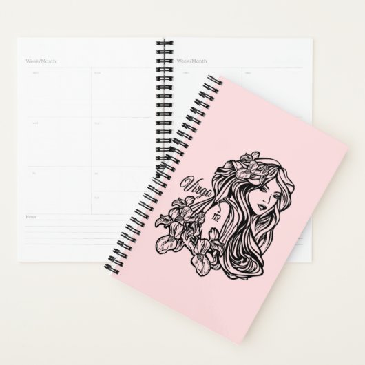Virgo de maagd Zodiac Roze Planner (Display)