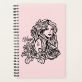 Virgo de maagd Zodiac Roze Planner (Voorkant)