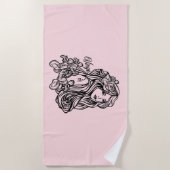 Virgo de maagd Zodiac Roze Strandlaken (Voorkant)