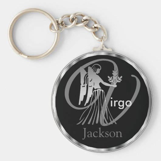 Virgo ♍ de Maagd - Zodiac Sign Sleutelhanger (Voorkant)