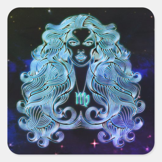 virgo de maagdelijke zodiale stickers (Voorkant)