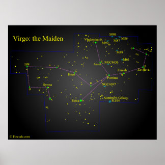 Virgo de Maiden Constellation Poster