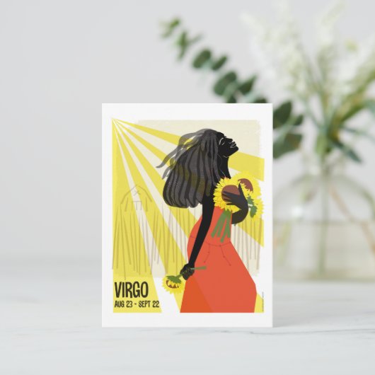 Virgo de Maiden Zodiac Briefkaart (Staand voorkant)