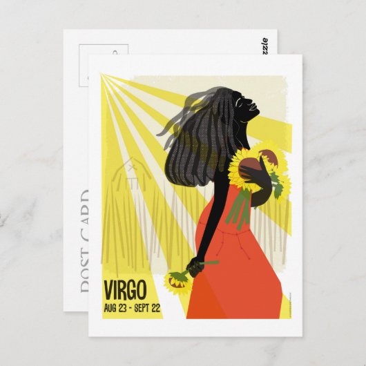 Virgo de Maiden Zodiac Briefkaart (Voorkant / Achterkant)