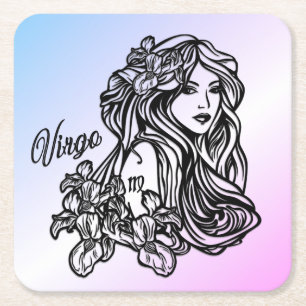 Virgo de Paarse dierentuin Kartonnen Onderzetters