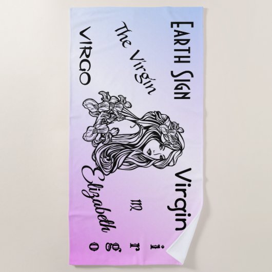 Virgo de Paarse dierentuin Strandlaken (Voorkant)