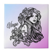 Virgo de Paarse dierentuin Tegeltje (Voorkant)