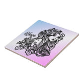 Virgo de Paarse dierentuin Tegeltje (Zijkant)