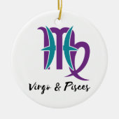 Virgo en Pisces Couples Zodiac Astrology Keramisch Ornament (Voorkant)